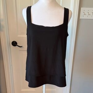 White House Black Market Black Layered Tank Top